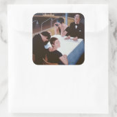 Direct resultaat 1980 vierkante sticker (Tas)