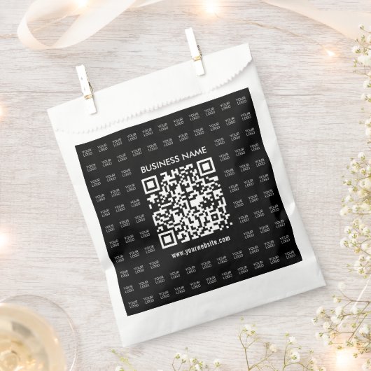 Direct scanbare QR-code en logo-patroon maken Bedankzakje (Geknipt)