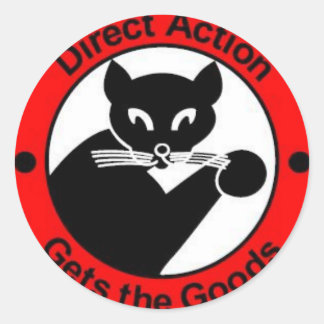 directe actie krijgt de goederen sticker