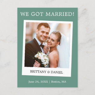 Directe camera Eucalyptus Green Wedding Briefkaart