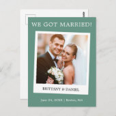 Directe camera Eucalyptus Green Wedding Briefkaart (Voorkant / Achterkant)