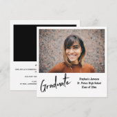 Directe foto- en Typografie Graduatpartij Kaart (Voorkant / Achterkant)