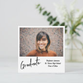 Directe foto- en Typografie Graduatpartij Kaart (Staand voorkant)