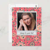 Directe foto - fotoframe met patroon briefkaart (Voorkant / Achterkant)