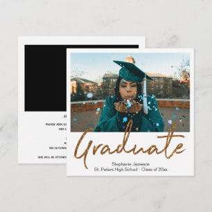 Directe fotografie Gold Glitter Announceme Kaart