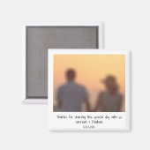 Directe fotonamen op aangepast bruiloft opnieuw in magneet (Voorkant / Achterkant)