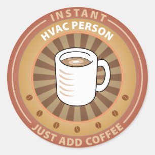 Directe HVAC-persoon Ronde Sticker
