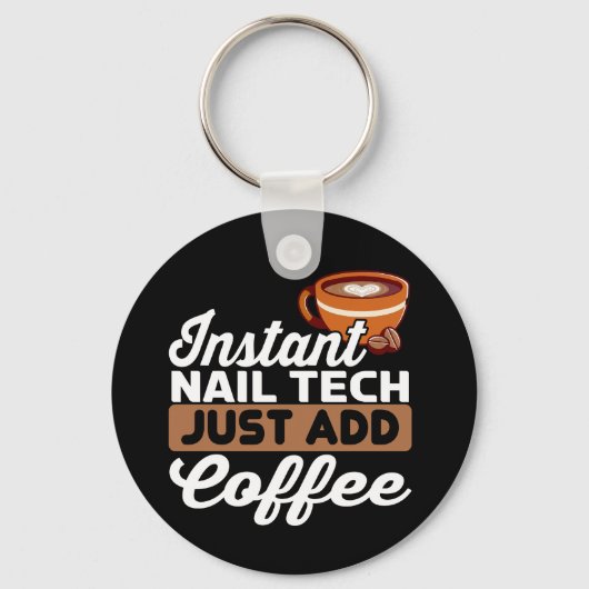Directe Nail Tech voegt koffie toe - Manicurist Sleutelhanger (Voorkant)
