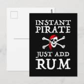 Directe piraat - voeg enkel Rum toe Briefkaart (Voorkant / Achterkant)