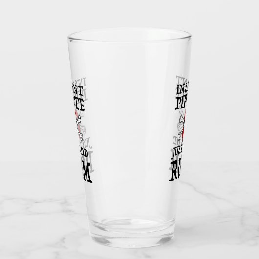 Directe piraat - voeg enkel Rum toe Glas (Links)