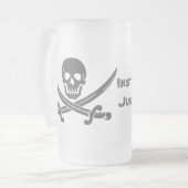 Directe piraat - voeg enkel Rum toe Matglas Bierpul (Voorkant links)