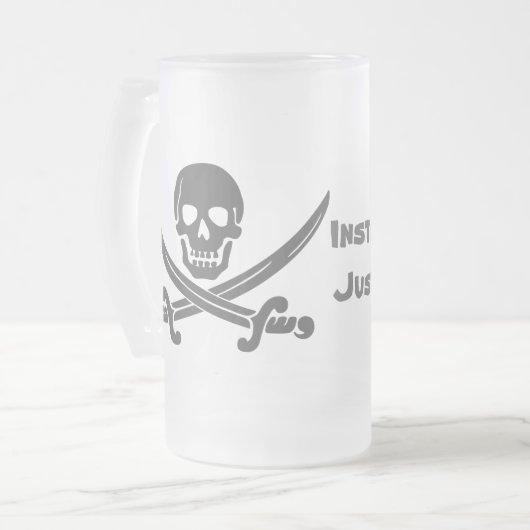 Directe piraat - voeg enkel Rum toe Matglas Bierpul (Voorkant links)
