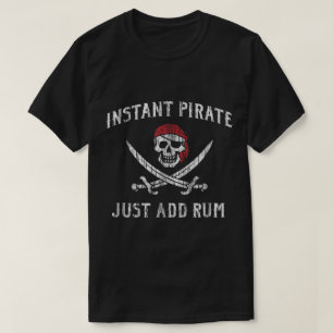 Directe Piraat Voeg Rum Toe Ontwerp T-shirt