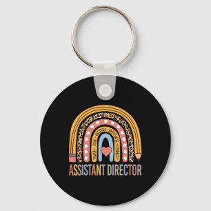 Directeur 100e dag van de school assistent manager sleutelhanger