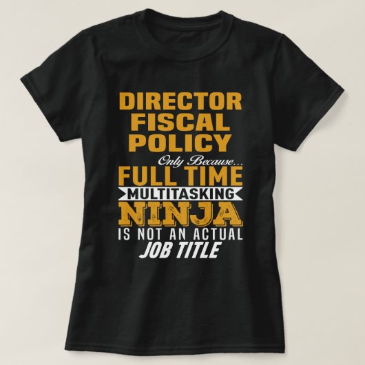 Directeur Begrotingsbeleid T-shirt (Design voorkant)