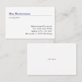 Directeur Carte de visite (Devant / Derrière)