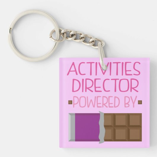 Directeur Chocoladecadeau voor vrouwen Sleutelhanger (Voorkant)