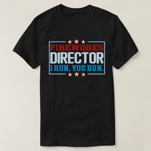 Directeur de feux d'artifice T-shirt 4 juillet cad (Design devant)
