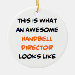 directeur handbell, geweldige keramisch ornament