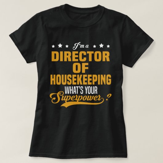 Directeur Huishouding T-shirt (Design voorkant)