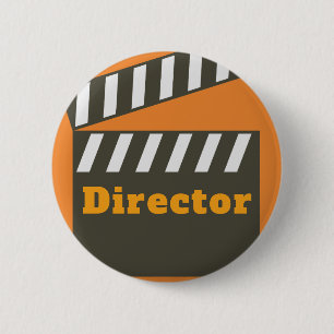 Directeur klapperraad ronde button 5,7 cm