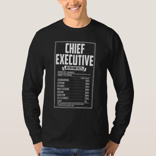 Directeur Nutrition Facts T-shirt (Voorkant)