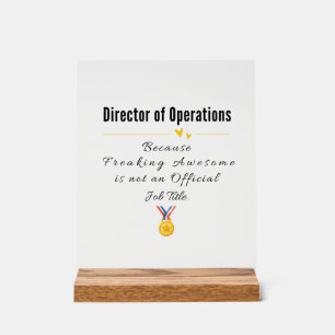 Directeur Operaties Acryl Bord