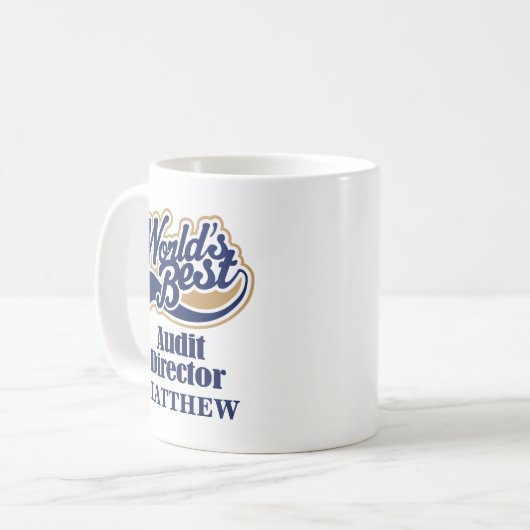 Directeur Personalized Mug Gift d'audit (Devant gauche)