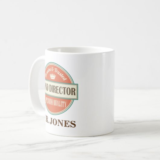 Directeur Personalized Office Mug Gift de bande (Devant gauche)