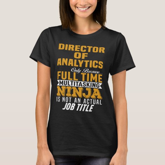 Directeur van Analytics T-shirt (Voorkant)