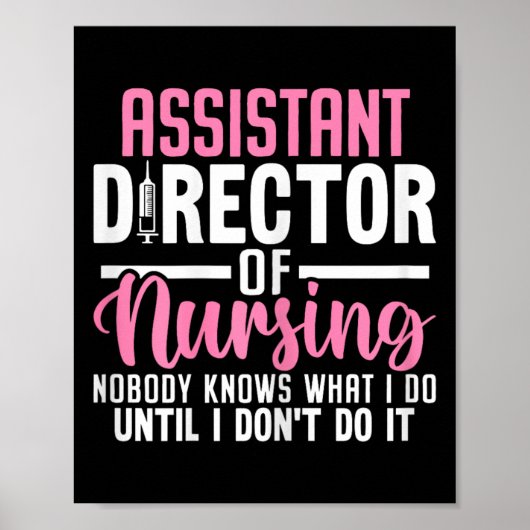 Directeur van Nursing Funny Adon Rn Nurse Med Poster (Voorkant)