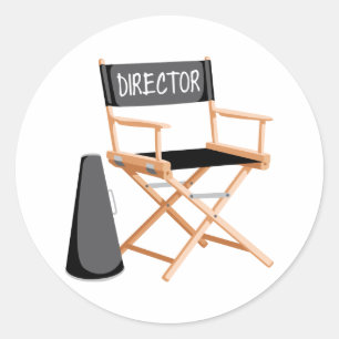 Directeur voorzitter ronde sticker