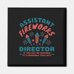 Directeur Vuurwerk voor Mannen Vrouwen Grappig 4e Magneet