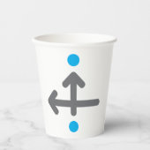 Directionele pijl Moderne minimalistische geometri Papieren Bekers (Voorkant)