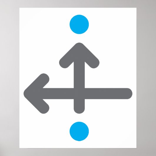 Directionele pijl Moderne minimalistische geometri Poster (Voorkant)