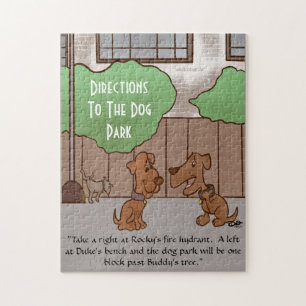 Directions du parc de chiens Puzzle 252 PCS