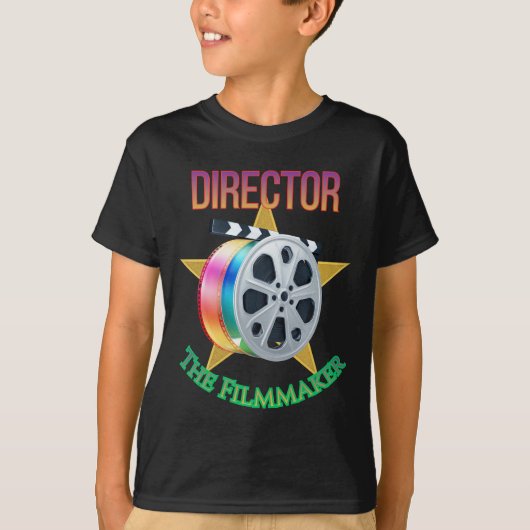 Director - The Filmmaker Boy's Dark T-Shirt (Devant)
