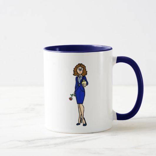 Directrice funéraire féminine tenant une urne Mug (Droite)