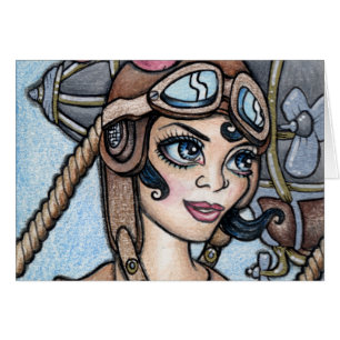 Dirigeable Steamface pilote