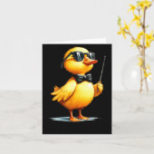Dirigent, Grappige Eend Quote Kaart (Gele Bloem)