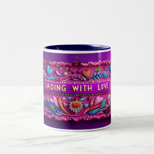 Diriger avec amour - Mug de bleuets (Centre)