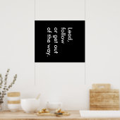 Diriger, suivre ou sortir du chemin Poster (Cuisine)