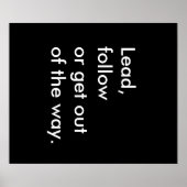 Diriger, suivre ou sortir du chemin Poster (Devant)