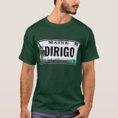 "Dirigo" Maine License Bord T-shirt (Voorkant)