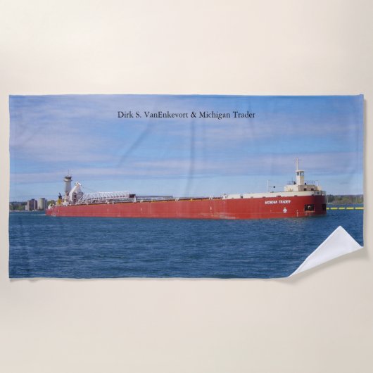Dirk S. Van Enkevort & Michigan Trader strandlaken (Voorkant)