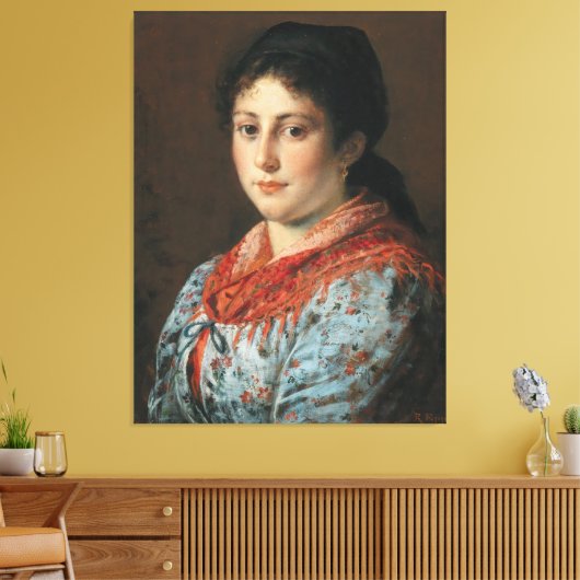 Dirndl Canvas Afdruk (Insitu (Woonkamer))