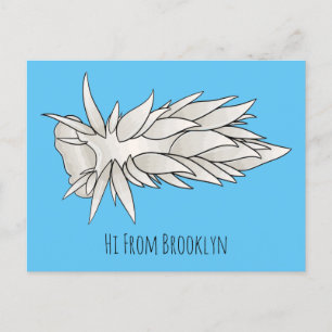 Dirona albolineata nudibranch cartoon briefkaart