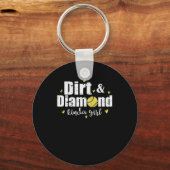 Dirt and Diamond kind Softball Sport Sleutelhanger (Voorkant)