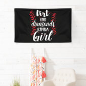 Dirt and Diamonds Kinda Girl Softball Baseball Spandoek (Insitu)