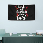 Dirt and Diamonds Kinda Girl Softball Baseball Spandoek (Beurs)